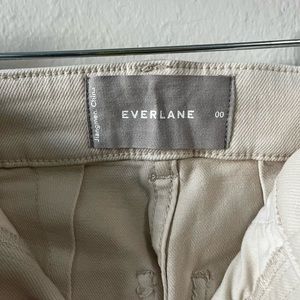 Everlane, straight-leg crop, sandstone, size 00